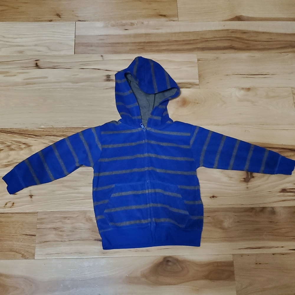 Boys Blue Fleece Zip-up Hoodie 3T